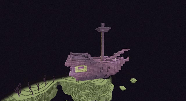 End Ship in MInecraft Near End City