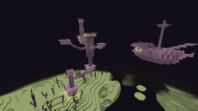 End Ship where Elytra in Minecraft Spawns