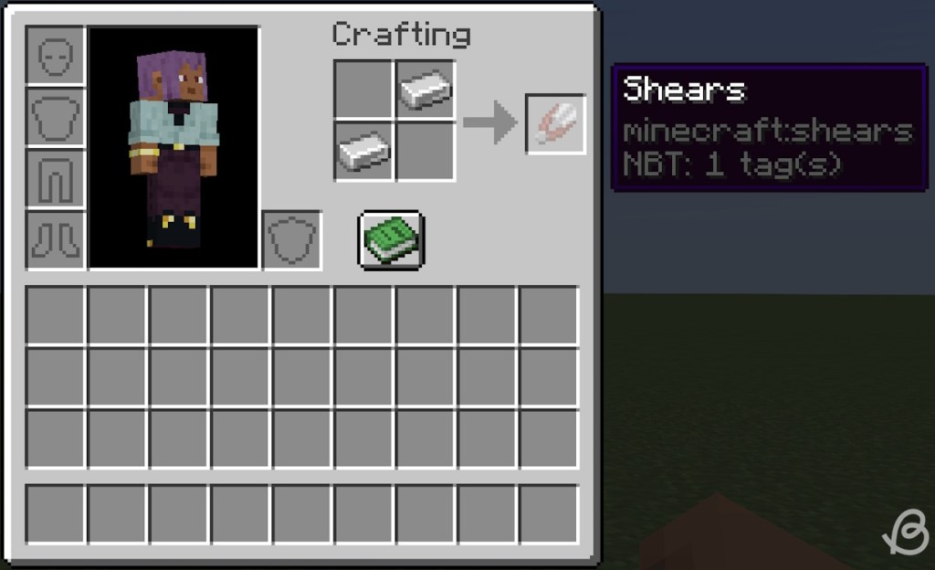 Crafting recipe for shears