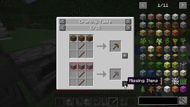 Just Enough Items Minecraft HUD Mod - Best Minecraft HUD Mods