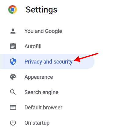 Privacy And Security Chrome