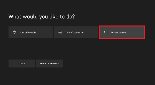 Restart Xbox Console to Fix Roblox Error