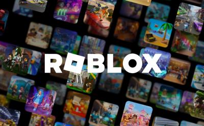 Roblox Cover with games in background