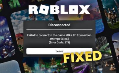 Roblox Error Code 279 fix cover