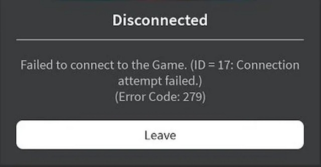 Roblox Error Code 279