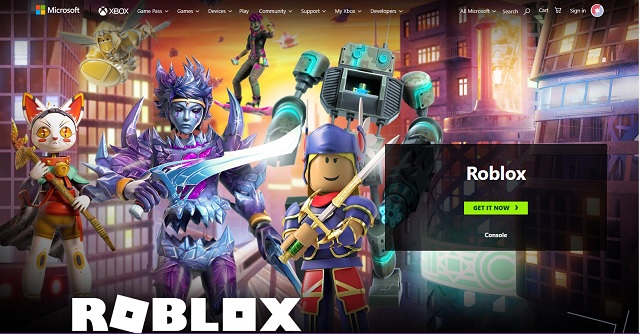 Pagina de roblox xbox