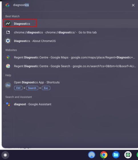 Chromebook's Diagnostic App