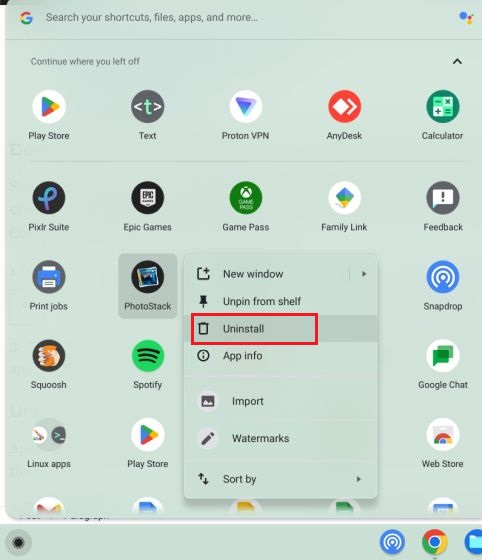 Uninstall Unnecessary Apps And Extensions