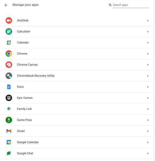 Uninstall Web and Android Apps on a Chromebook From Settings