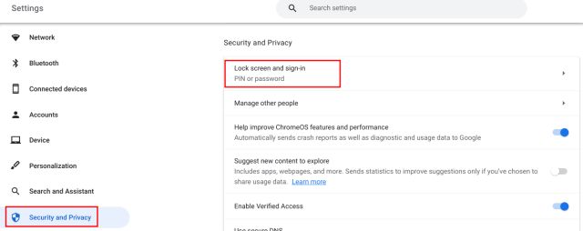 Thay đổi mã PIN trên Chromebook của bạn