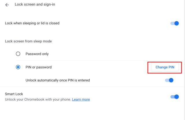 Change the PIN on Your Chromebook