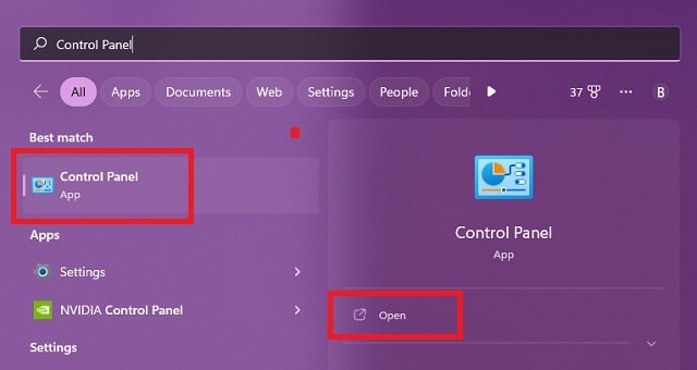 Search for Control Panel - Fix Roblox Error Code 729