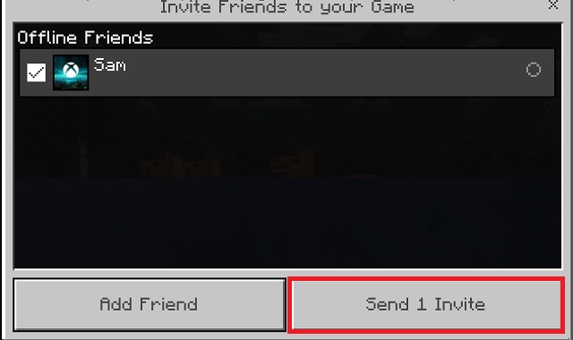 Send Invite to Friends on Bedrock