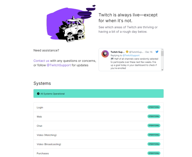 Twitch server status
