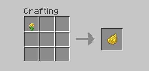 Yellow Dye Crafting Recipe Minecraft