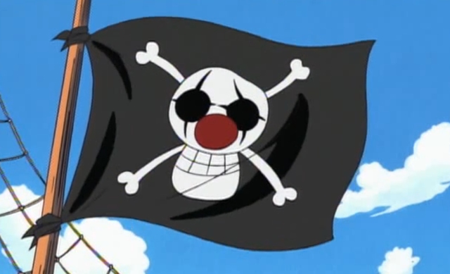 An image of Buggy pirates' jolly roger in One Piece.