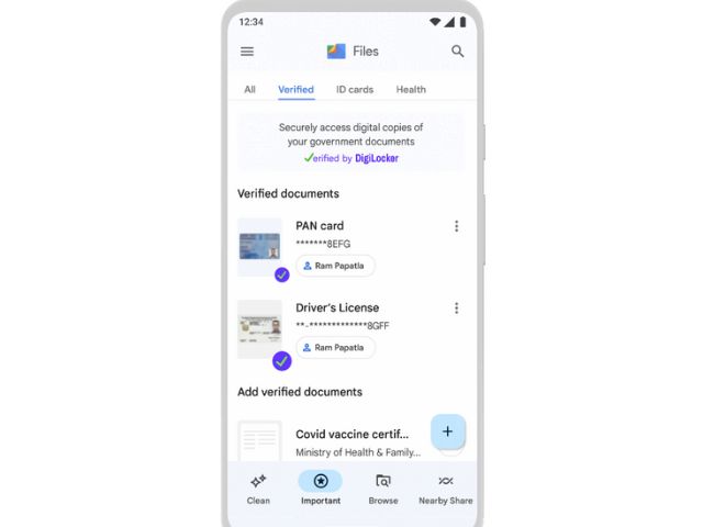 DigiLocker in Google Files app