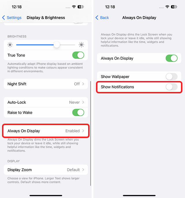 Disable Notifications In Iphone Always On Display