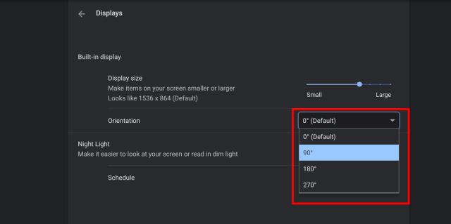 Rotate the Screen on a Chromebook From Settings