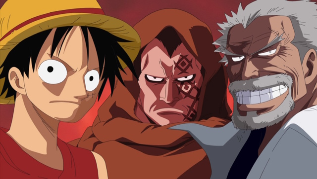 Ein Bild Der Monkey-Familie Aus One Piece.