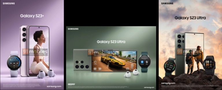 Samsung Galaxy S23+ S23 Ultra promotional images