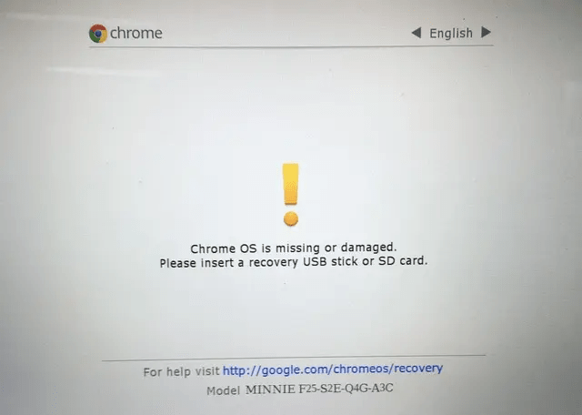 phục hồi hệ điều hành chrome