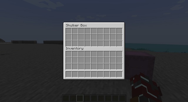 inventory slots and UI of shulker