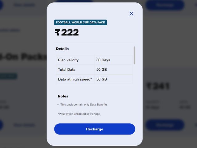 Jio Rs 222-Plan