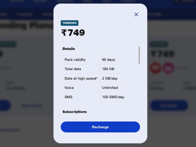 Jio Introduces New Rs 749 Prepaid Plan In India; Check Out Its Benefits ...