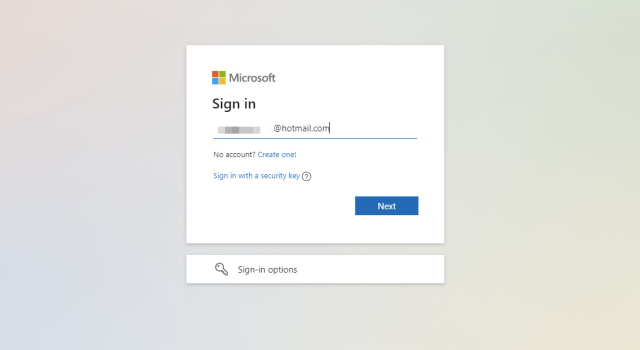 log into microsoft account