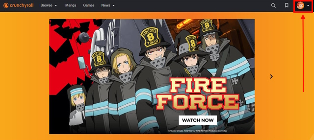 Crunchyroll Homepage