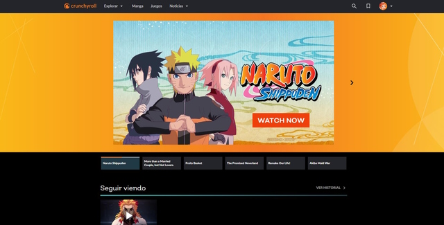 Crunchyroll other online website