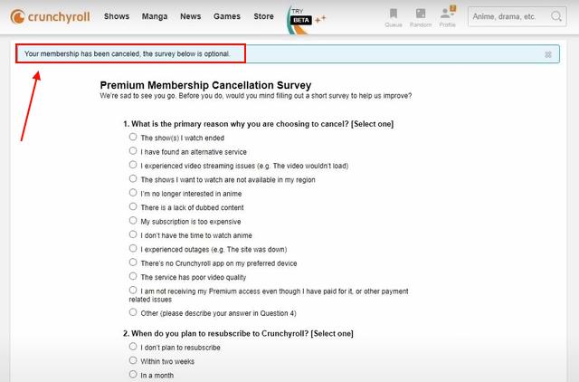 How to Cancel a Crunchyroll Membership or Free Account