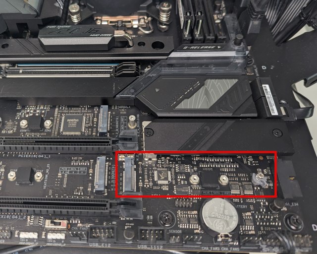 sata m.2 port highlighted