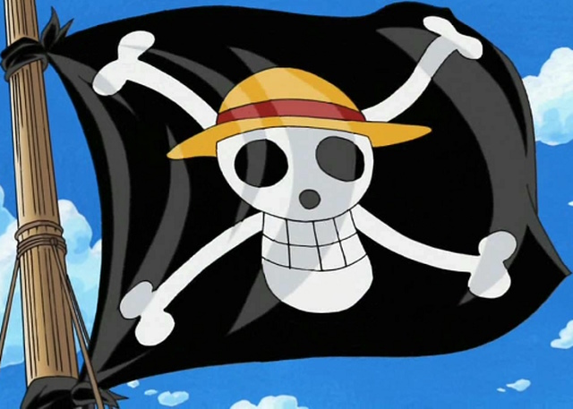 An image of Straw Hat pirates' jolly roger in One Piece.