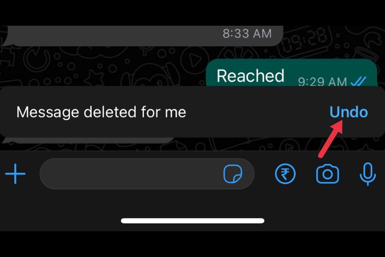 whatsapp undo delete for me