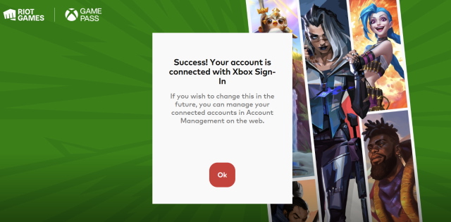 xbox riot account connect success