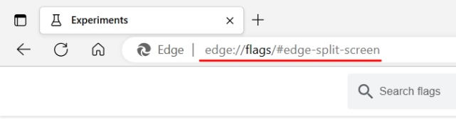 Edge://Flags/#Edge-Split-Screen