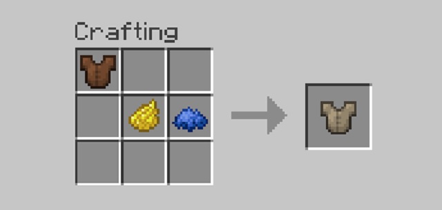 Dye Leather armor in crafting table