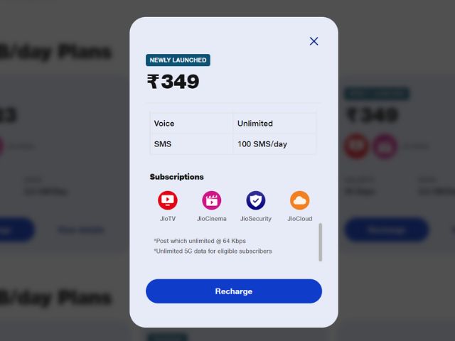 Jio Introduces New R 349 and Rs 899 Prepaid Plans in India