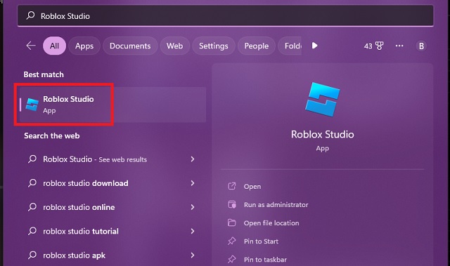 Launch Roblox Studio