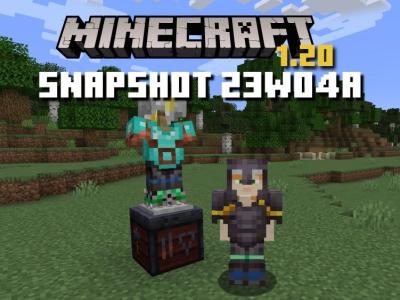 Minecraft 1.20 Snapshot 23w04a Armor Customization, Netherite Nerf and More