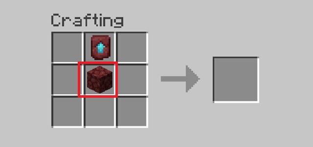 Netherrack in crafting area