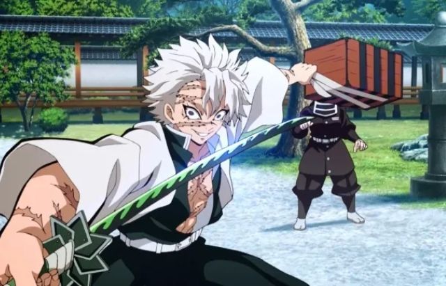 Sanemi Shinazugawa's Green Demon Slayer Sword