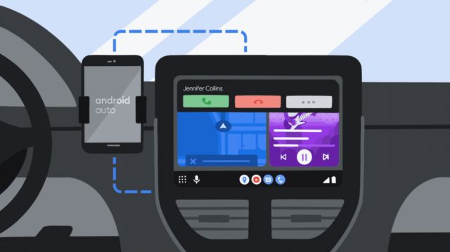 Android Auto split screen layout