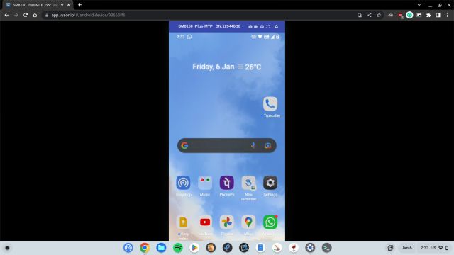Vysor を使用して Android スマートフォンを Chromebook にミラーリングする