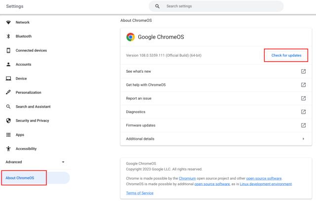 Update/Downgrade Your Chromebook