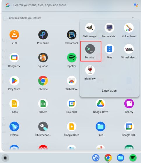 Cập nhật Linux trên Chromebook của bạn