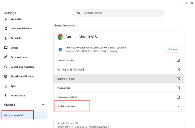 how to update waltz for chromebook