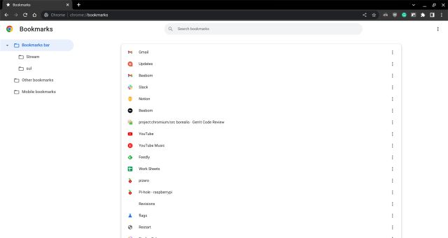 Xóa Dấu trang trên Chromebook khỏi Trình quản lý Dấu trang